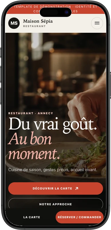 La même démo sur iPhone