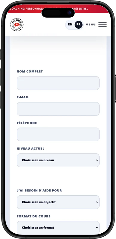 Swiss Language Academy, version mobile